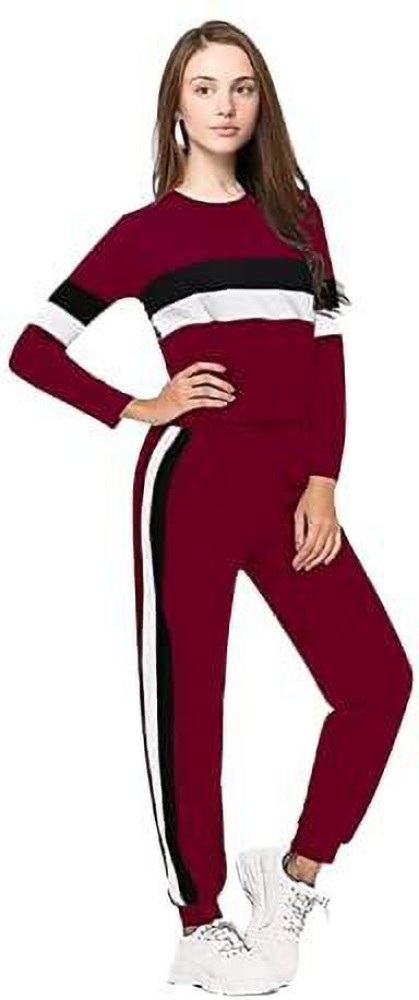 Trending Stylish Striped Women Track Suit - Buy Trending Stylish Striped Women  Track Suit Online at Best Prices in India