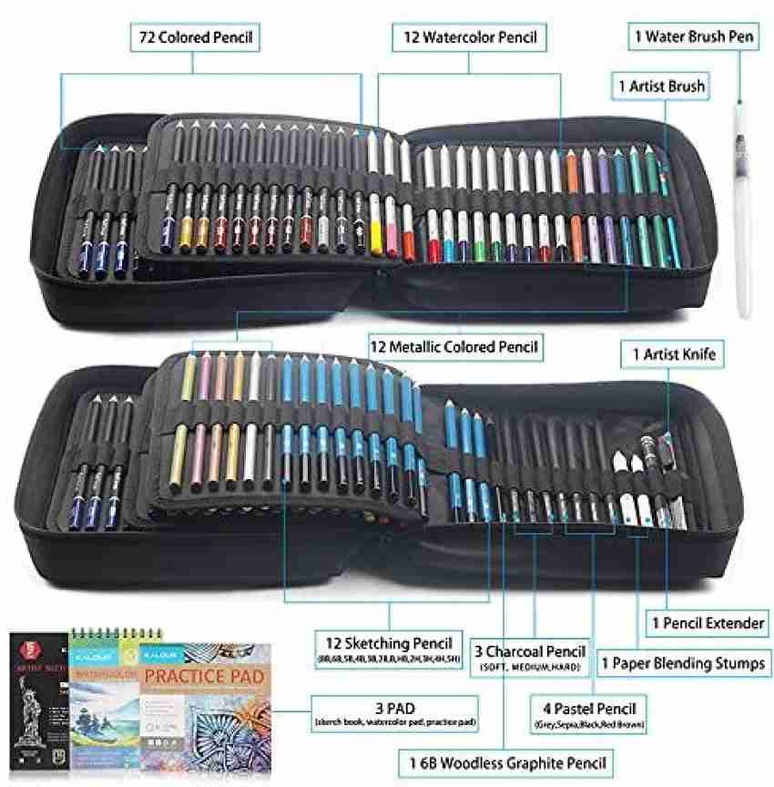 36pc Professional Sketching Drawing Set Art Pencil Kit Artists Graphite  Charcoal