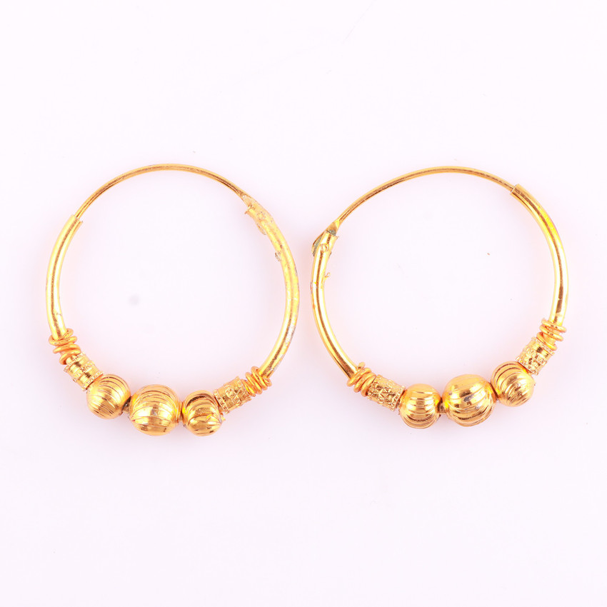 Flipkart Buy Matrashakti Special Gold Plated Alloy Big Round 3 ball Hoop Earrings for Women DN.011 Alloy Hoop Earring Online at Best Prices in India