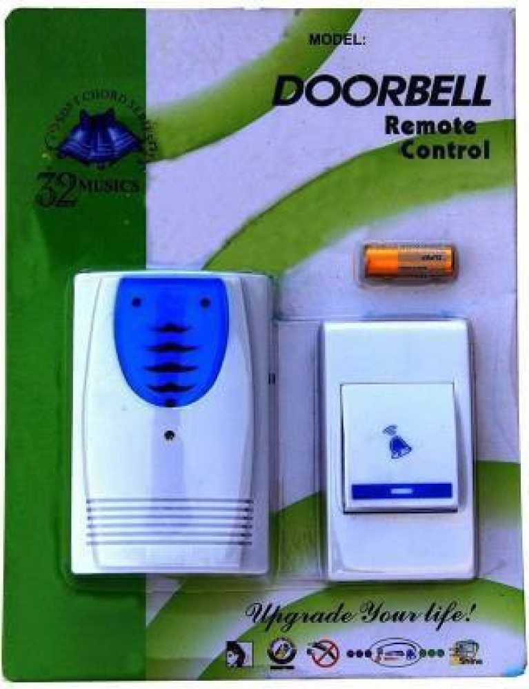 LED Wireless Chime Door Bell Battery Powered Household Doorbell 32 Tune  Songs