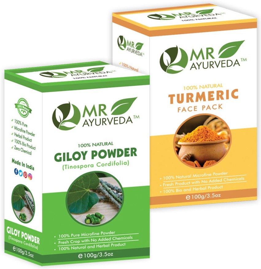 MR Ayurveda 100 Natural Giloy Powder Turmeric Face Pack