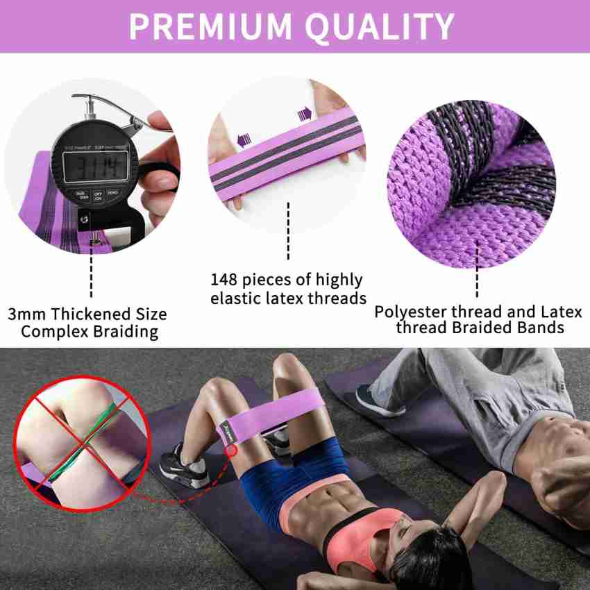 HealthHike Fabric Resistance Band | Loop Hip Band for Women & Men for Hip,  Legs, Stretching, Toning Workout | Mini Loop Booty Bands for Glutes, Squats