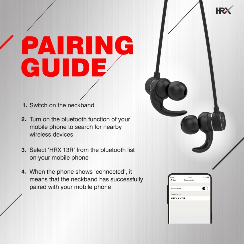 HRX X Wave 13R 1 Bluetooth Headset Price in India Buy HRX X Wave