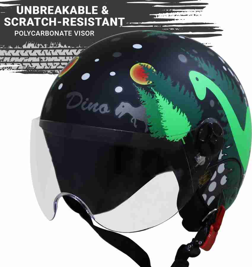 Steelbird Dino Open Face ISI Certified Helmet for Kids Motorbike