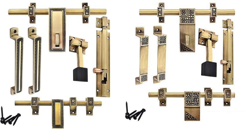 lak Main Door Fittings Set Accessories Kit Brass Door Handle Price in India  - Buy lak Main Door Fittings Set Accessories Kit Brass Door Handle online  at