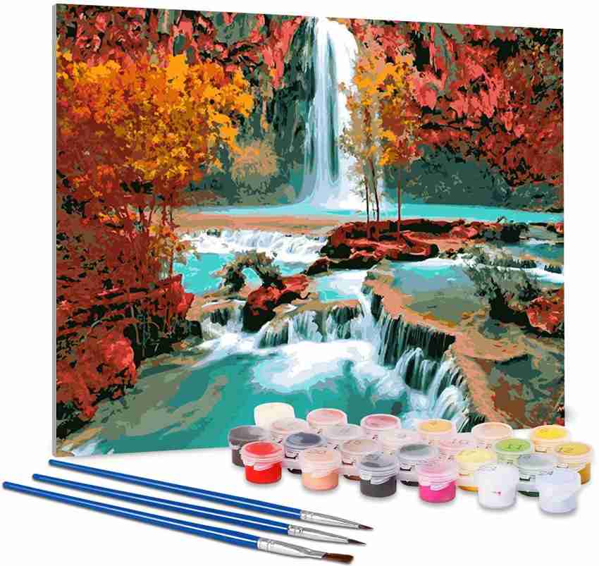 SHAFIRE Paint by Numbers Kits,Colour Canvas DIY Oil Painting for