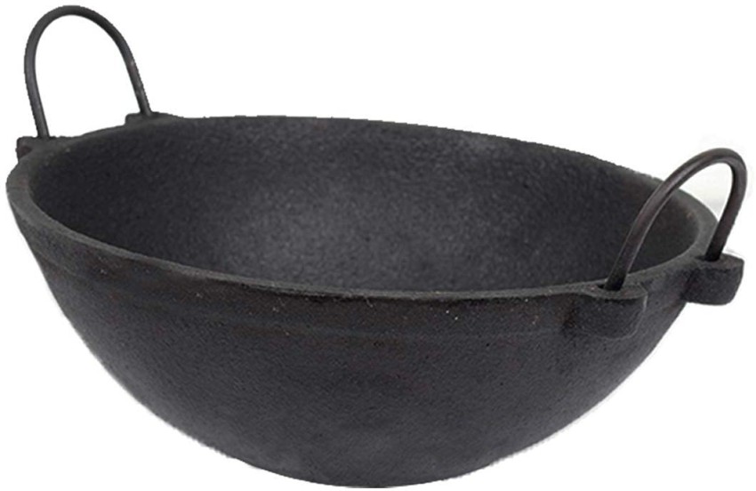 Black Large Cast Iron Appam Pan, For Kitchen, Oval