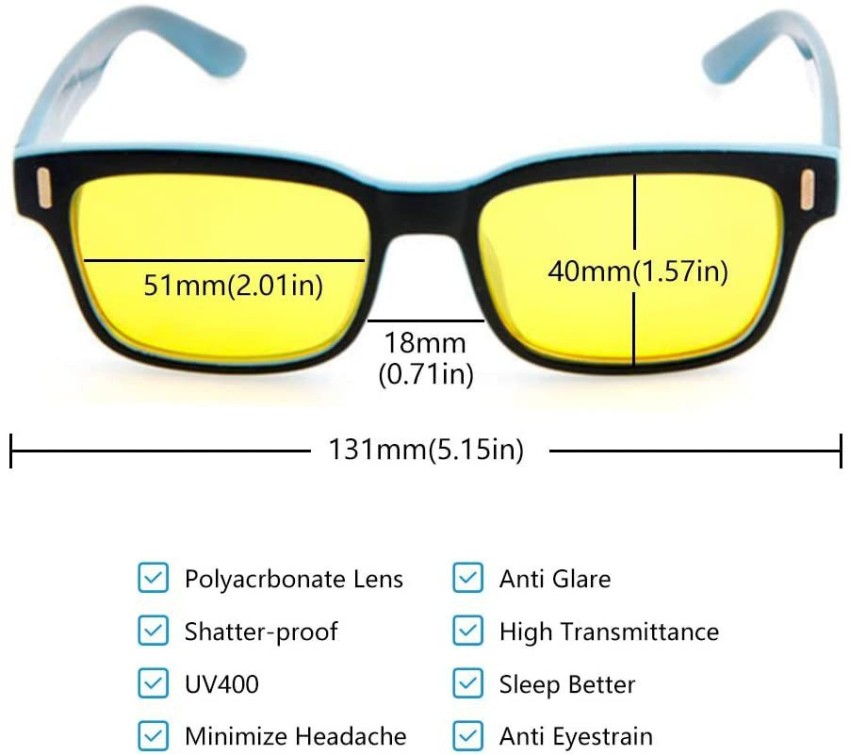 XINGNIAO LCEC Blue Light Blocking Computer Glasses,HD Night Vision Driving  Glasses,Gaming Computer Glasses – UV Protection Anti Eye Strain and  Promotes Deep Sleep –Anti Glare – Women Men, Blue Power Tool Safety