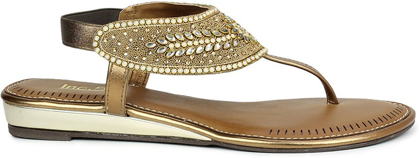 Inc.5 Women Gold Flats Buy Inc.5 Women Gold Flats Online at Best