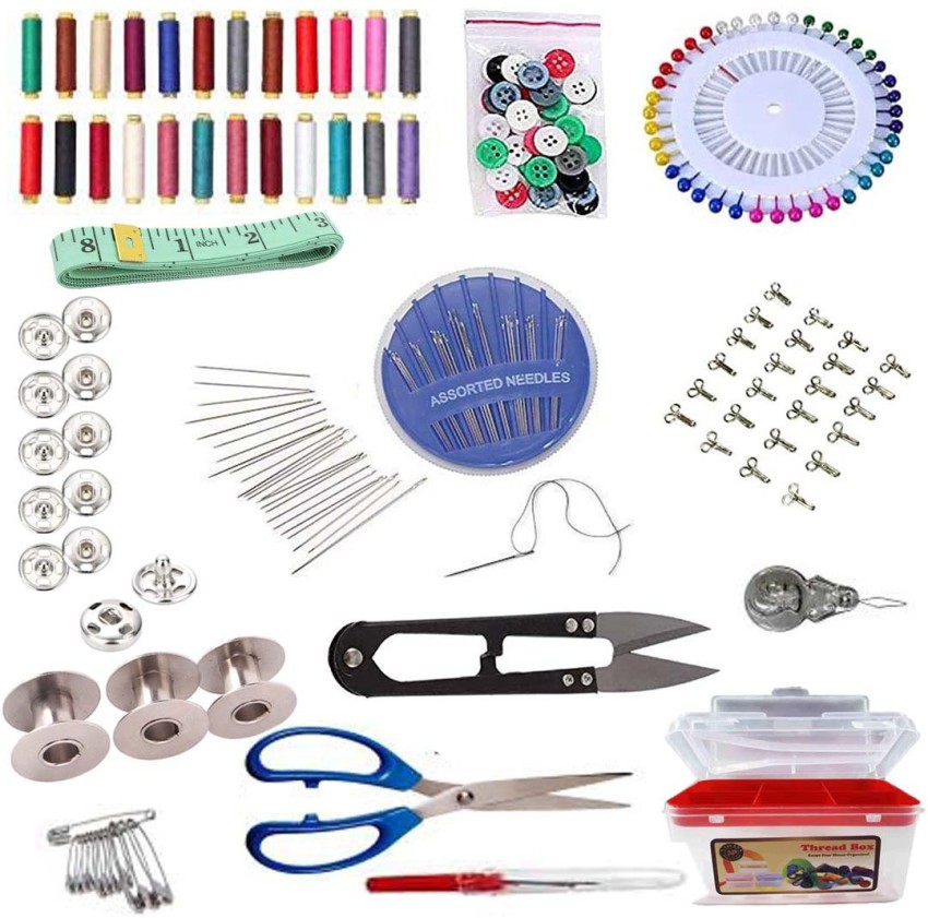 Lucknow Crafts Thread and Needle Kit For Home Sewing Kit Box