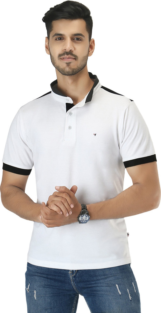 FRILL FASHIONS Solid Men Polo Neck White T Shirt Buy FRILL FASHIONS Solid Men Polo Neck White T Shirt Online at Best Prices in India Flipkart