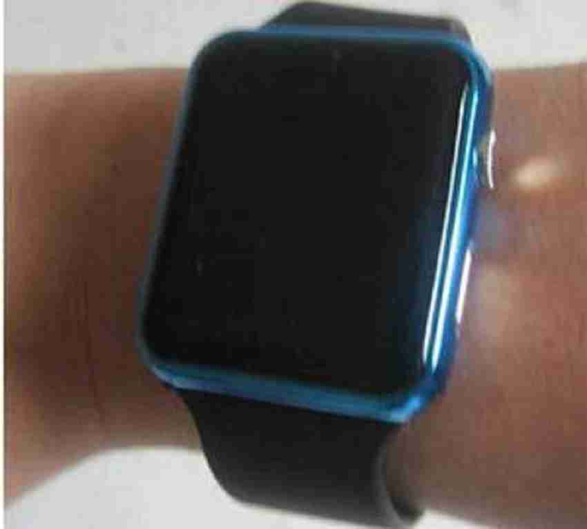 Square mirror face silicone band digital watch clearance