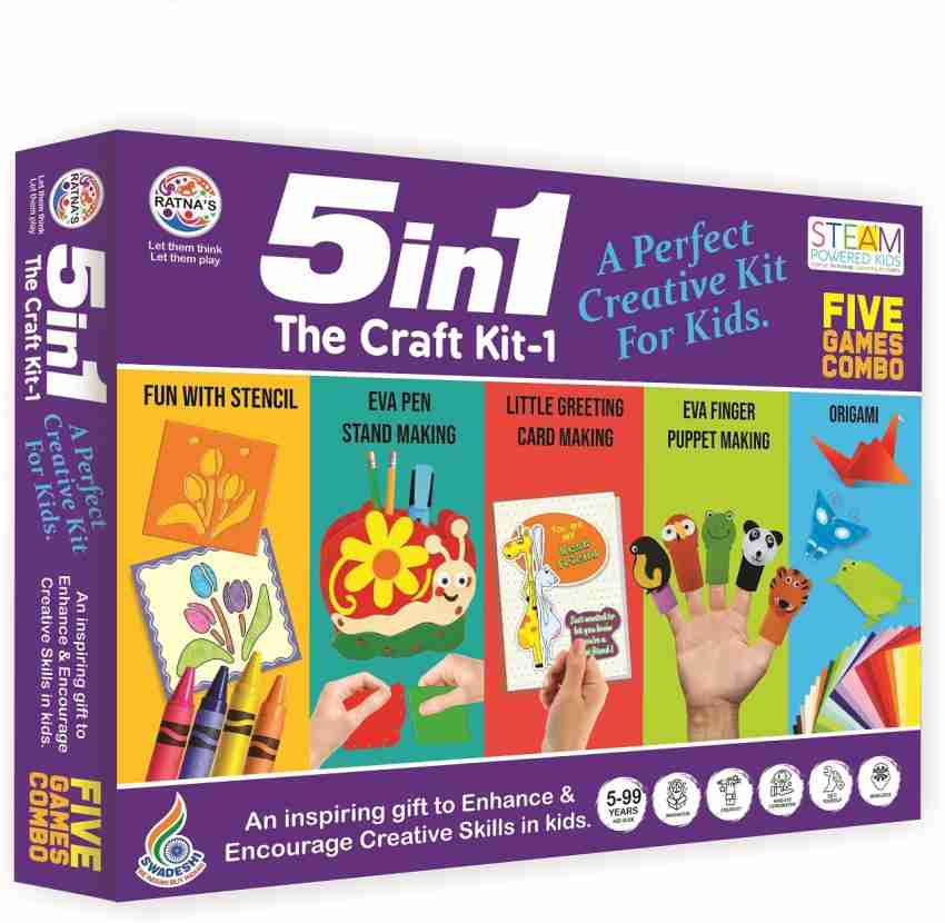 Smartivity 20 in 1 Art N Craft Kit for Boys & Girls - Multicolor