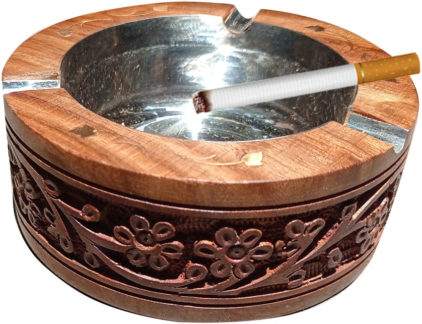 SWH Wooden Ash Tray Brown Wood Ashtray Price in India - Buy SWH Wooden Ash  Tray Brown Wood Ashtray online at