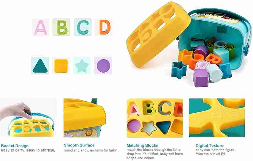 PRESENTSALE Baby s First Alphabet Block Shape Sorting Blocks