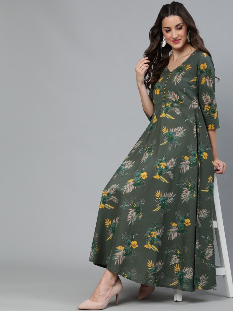 Aks green hot sale maxi dress