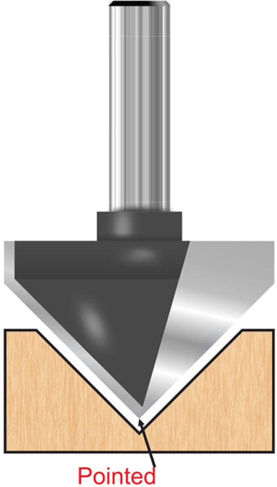 45 degree v on sale groove router bit