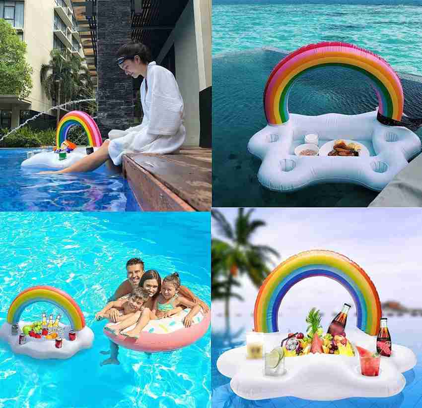 Cheap Summer Party Floating Pool Tray Bucket Cup Holder Pool Float Beer  Fruit Drinking Cooling Floating Tray Pool Pool Accessories