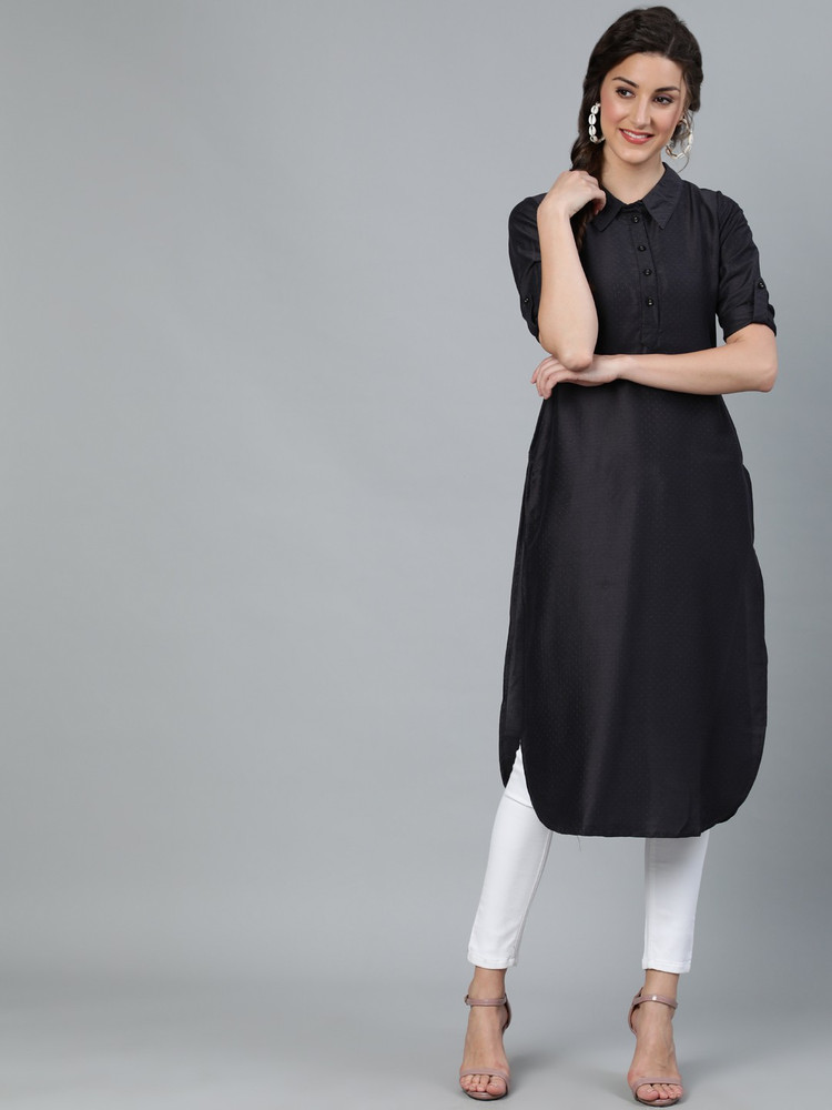 Aks women's self deals design straight kurta