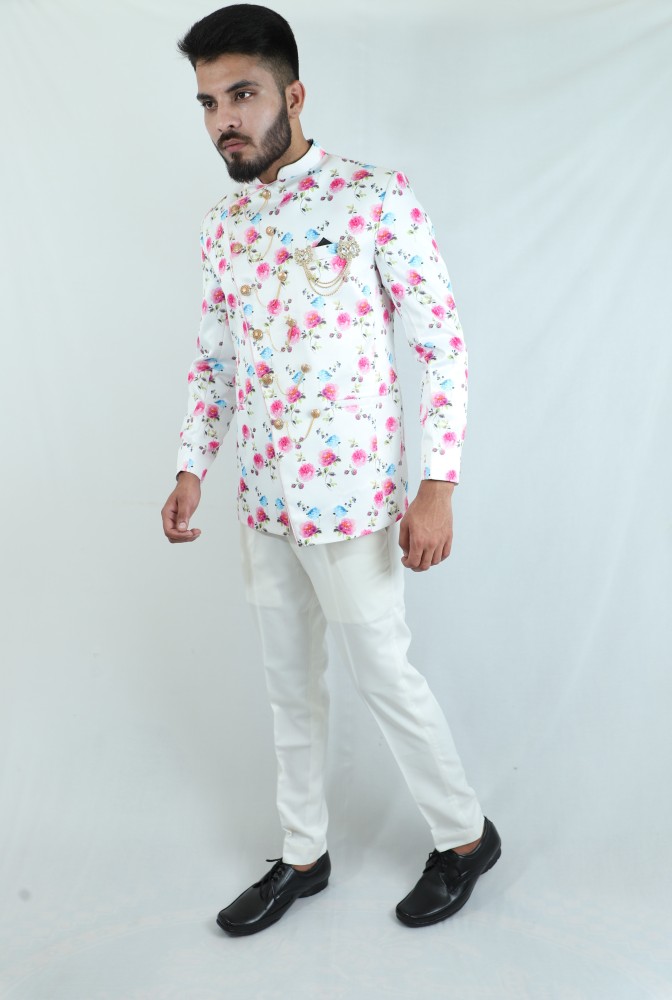 Floral top jodhpuri suit