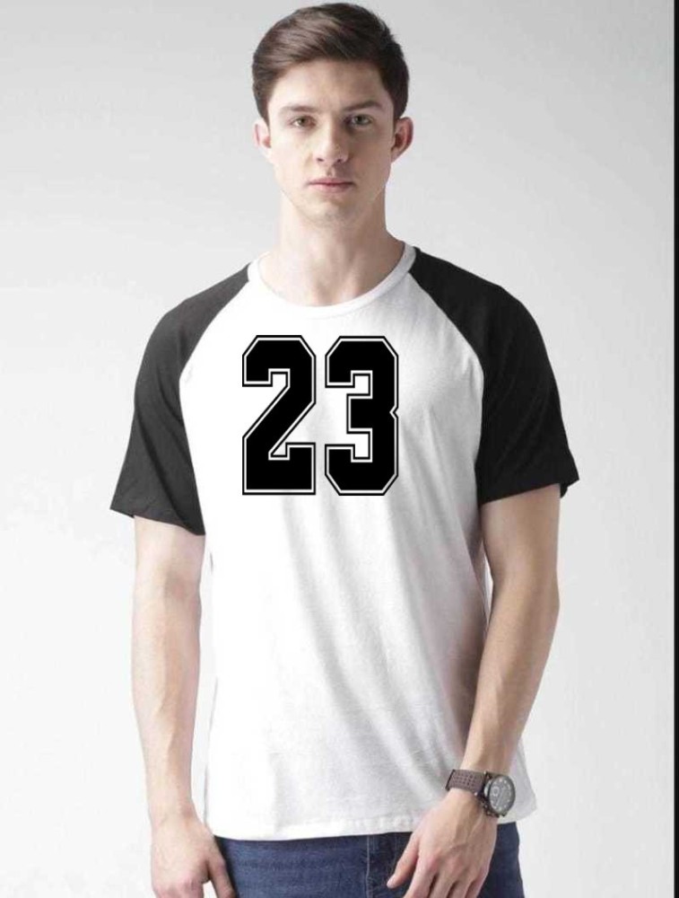 Round White bulls 23 Tshirt drop shoulder, Half Sleeves, Printed