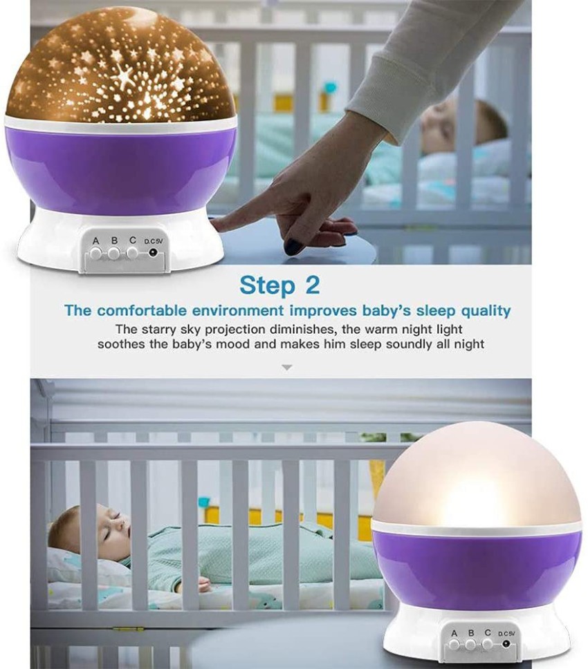 STARRY NIGHT ROTATING PROJECTOR LED LIGHT KIDS BABY MOOD LAMP GIFT