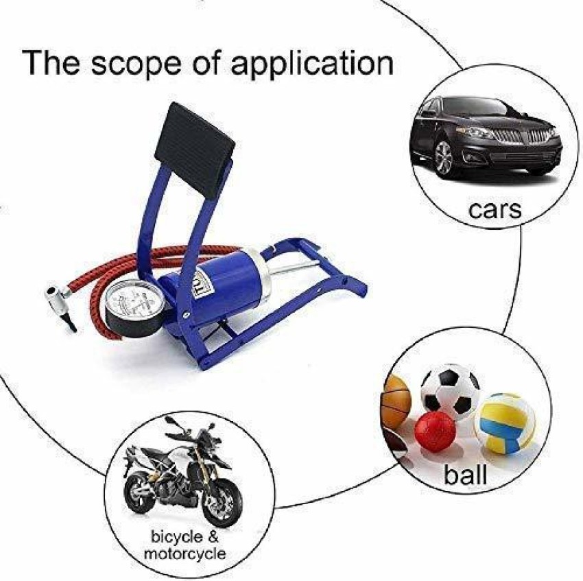 Swasth foot pessure pump for cycle , car , ball, bike .pack of 1 colour  multi Ball, Balloon, Car, Bicycle, Football Pump, Motorcycle Pump - Buy  Swasth foot pessure pump for cycle 