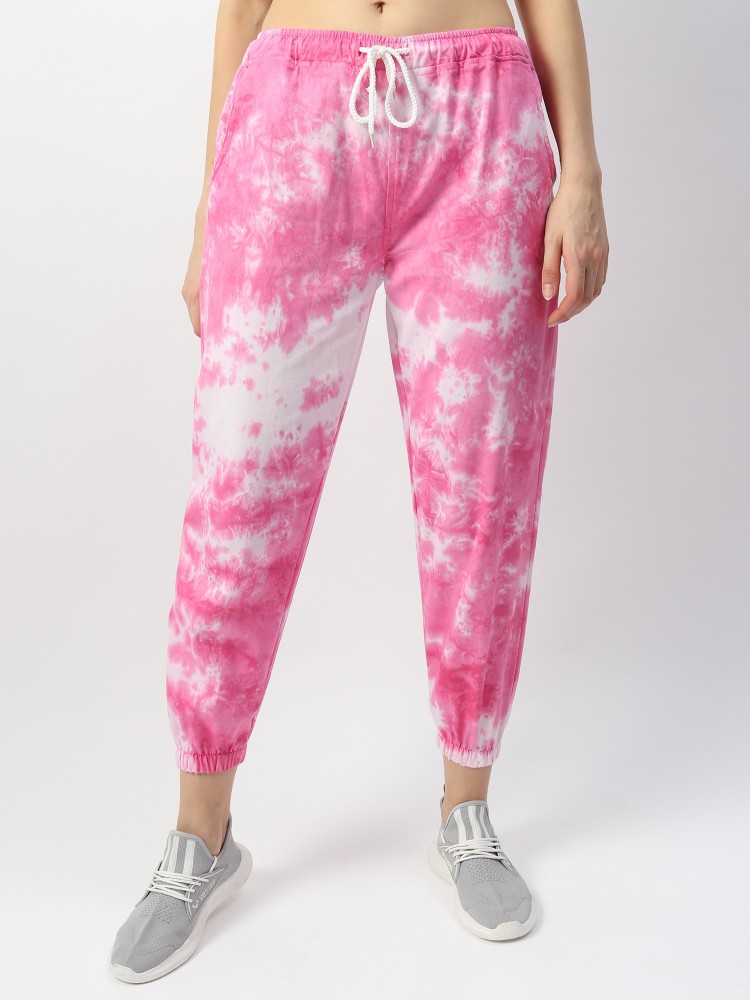 Dockstreet Dyed Women Pink White Track Pants Buy Dockstreet