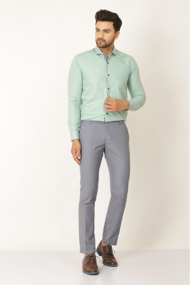 Hem and Stitch Slim Fit Men Grey Trousers  Buy Hem and Stitch Slim Fit Men  Grey Trousers Online at Best Prices in India  Flipkartcom