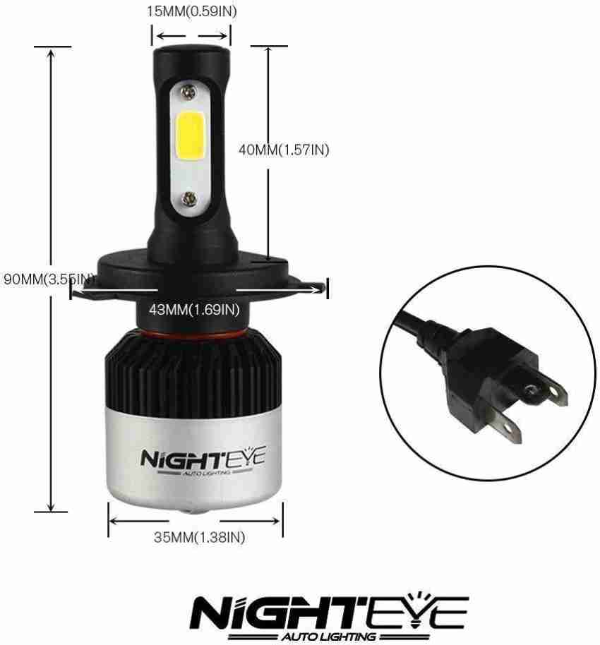 NightEye H8/H9/H11 LED Headlight Bulb Car/Bike and Scooty Plug & Play LED  Conversion Kit (50W/4000LM/6000K) (Set of 2) Headlight Car, Motorbike, Van  LED (12 V, 36 W) Price in India - Buy