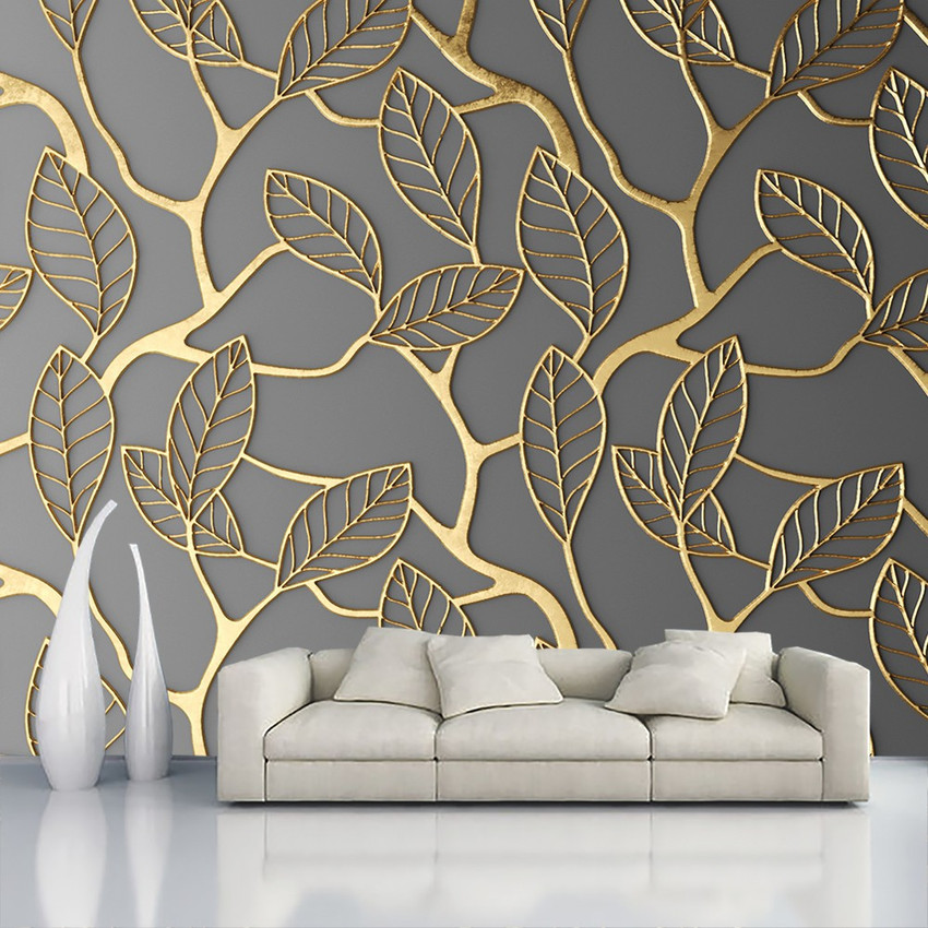 Grey gold shop wallpaper