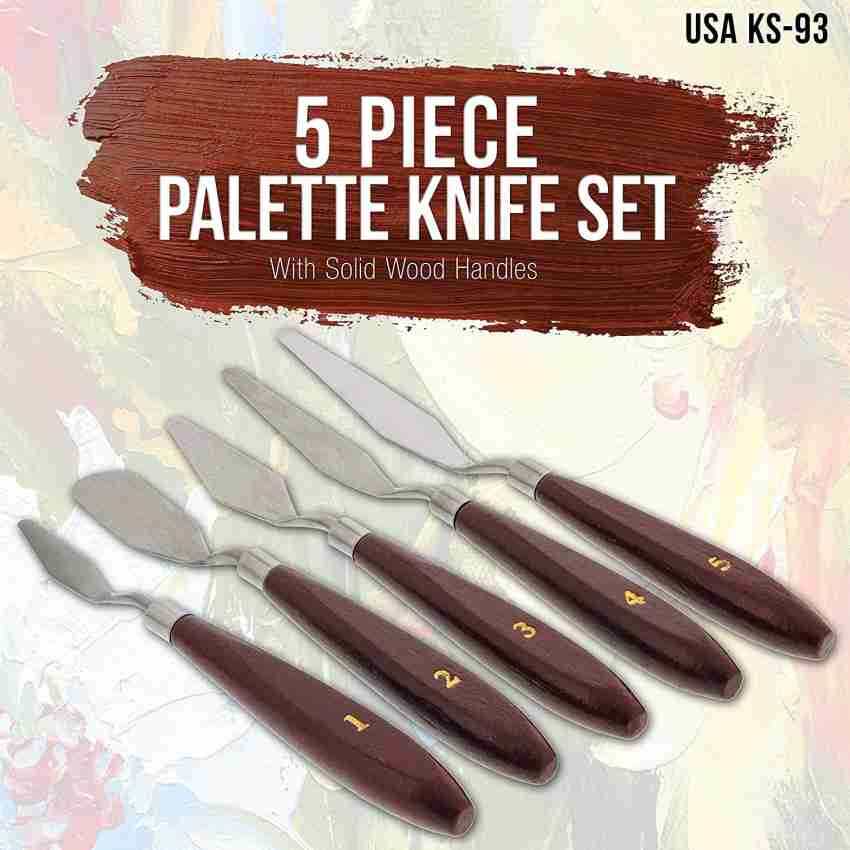 13 Pcs Paint Knife Set Stainless Steel Palette Knife Wooden 