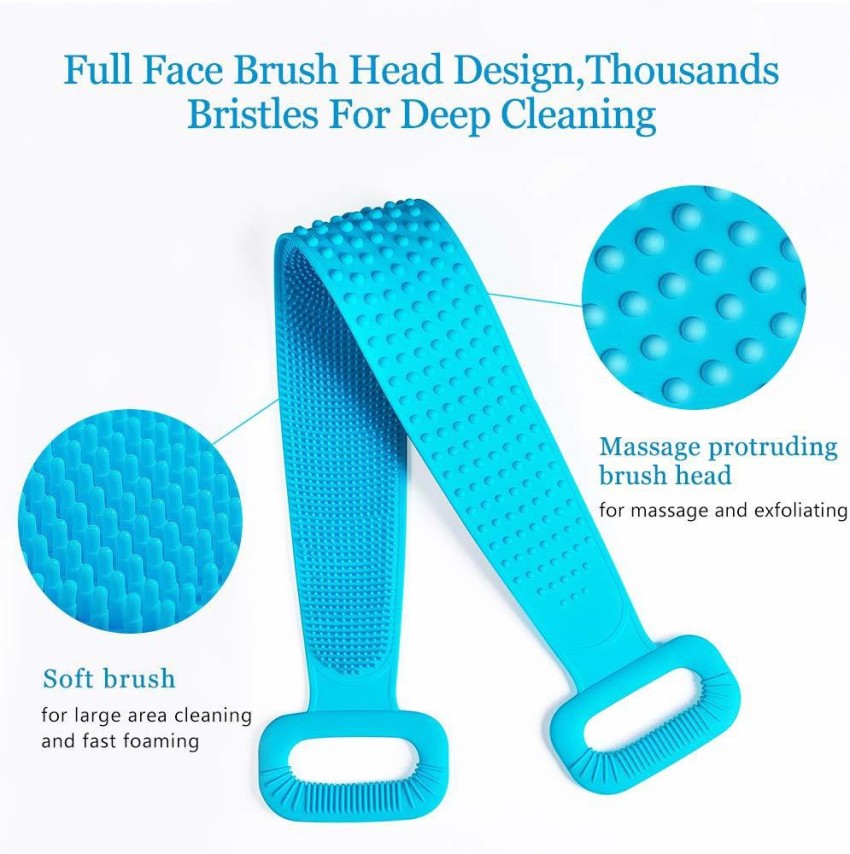 Silicone Shower Brush Silicone Body Brush Shower Scrubber with Added soap  Exfoliating Massage Bath Brush Set of 4 Shower Loofah Brush to Deep Cleaning  Skin 4 Colors