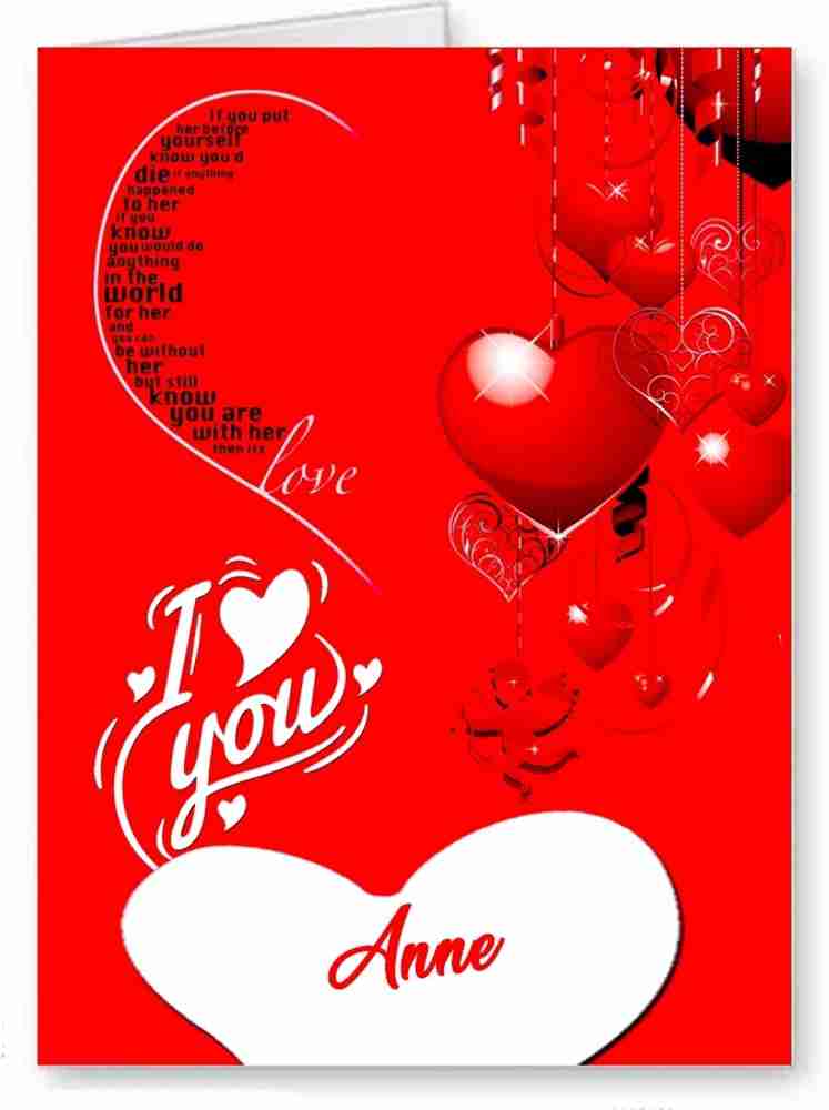 Midas Craft I Love You Anne .15 Romantic Card Greeting Card Price in India Buy Midas Craft I Love You Anne .15 Romantic Card Greeting Card online at Flipkart