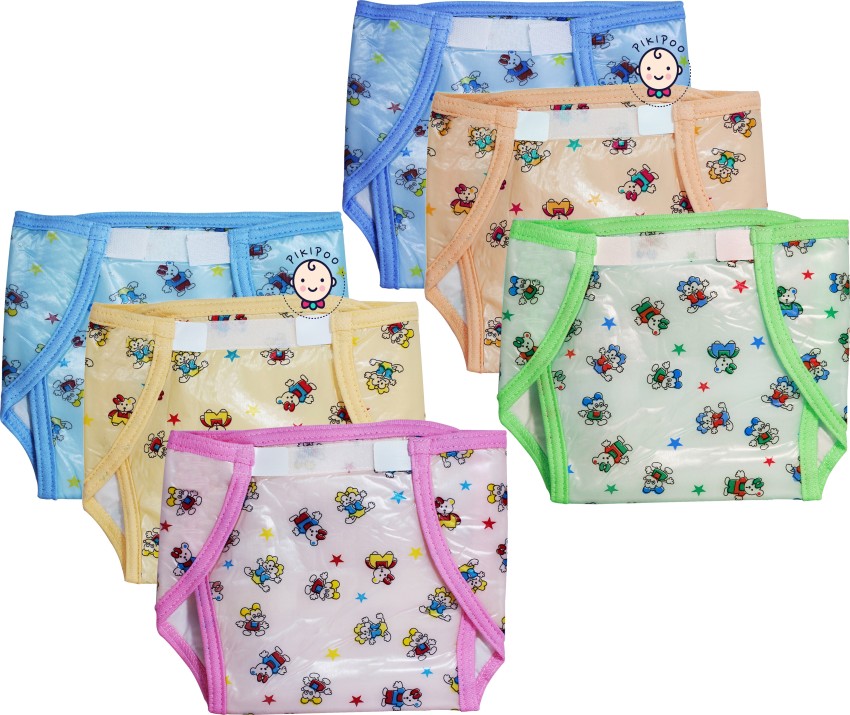 PIKIPOO Baby Kids Soft PVC (Plastic) Diaper Waterproof Potti Training Baby  Nappy Panty Washable Adjustable Infants Nappy. 3-6 Months - Buy Baby Care  Products in India