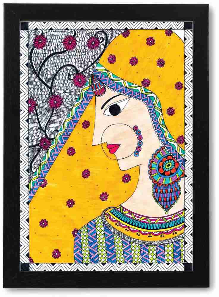 AVI CREATION LADY FOLK ART Digital Reprint 12 inch x 8 inch Painting Price  in India - Buy AVI CREATION LADY FOLK ART Digital Reprint 12 inch x 8 inch  Painting online at