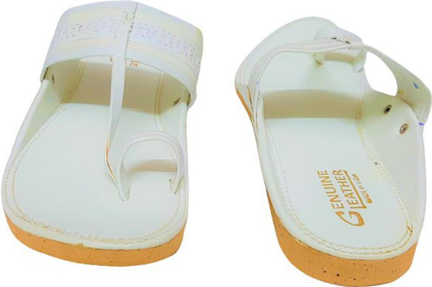 White kolhapuri chappal online clearance