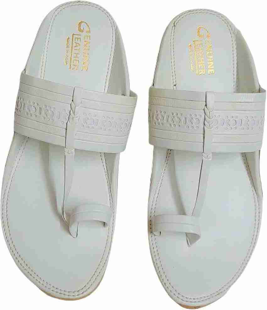 Mens discount white chappal