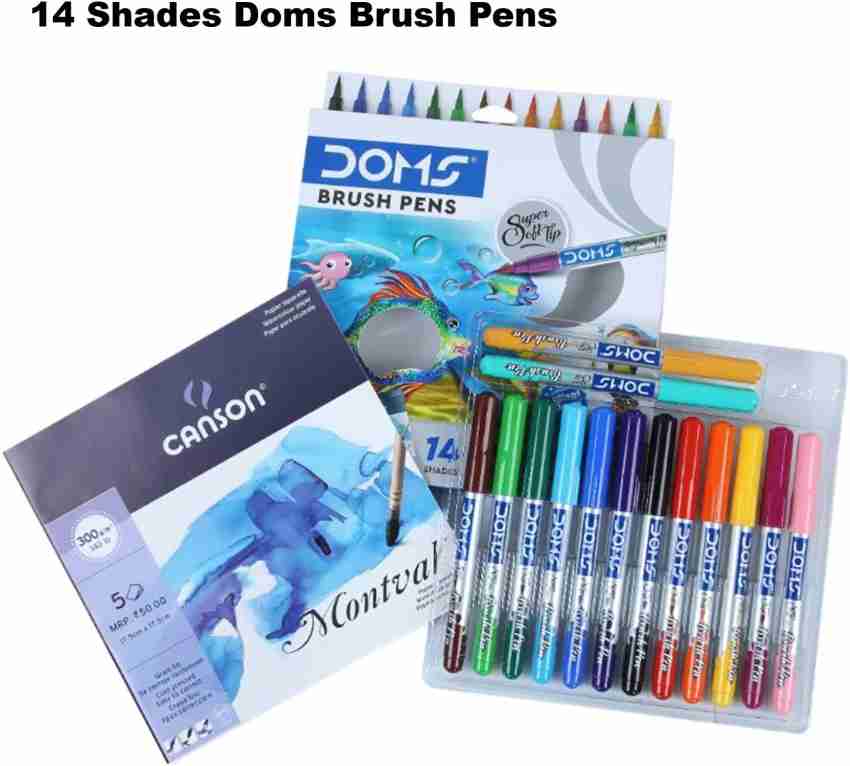 DOMS Sketch Max Non-Toxic Jumbo Sketch Pen Set with Plastic Carry Case (12  Assorted Shades x 2 Set)