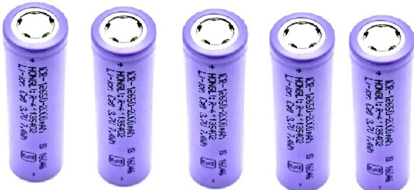 Neoware 3.7 Volt Rechargeable Lithium Ion Lasting High Performance 2000 mAH 18650 (Its not a AA and AAA Size) (Pack of 5),18X65 mm Size Battery - : Flipkart.com