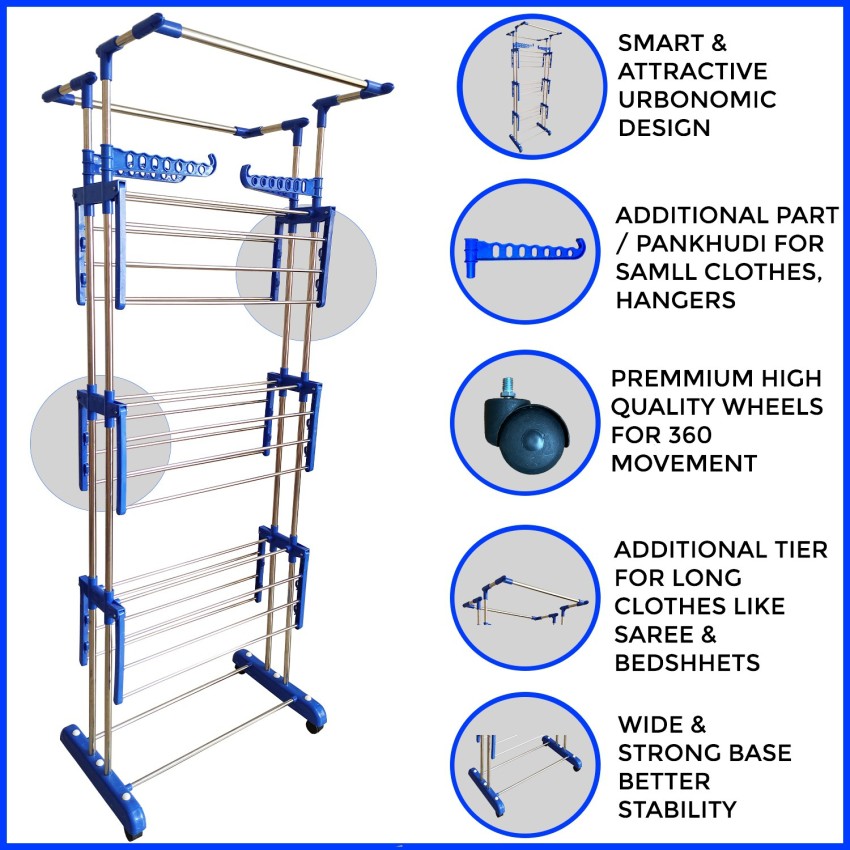 TNC Steel Floor Cloth Dryer Stand T CDS JB2SS JUMBO 0172 Price in