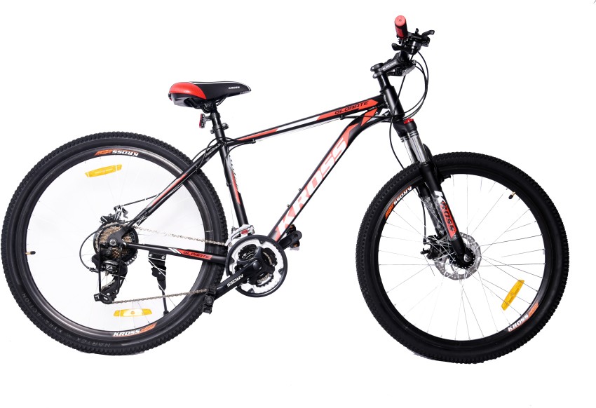 Kross Globate Front Lock Suspension with Dual Disc Brakes 21 Speed Cycle 27.5 T Mountain Hardtail Cycle Price in India Buy Kross Globate Front Lock Suspension with Dual Disc Brakes 21 Speed