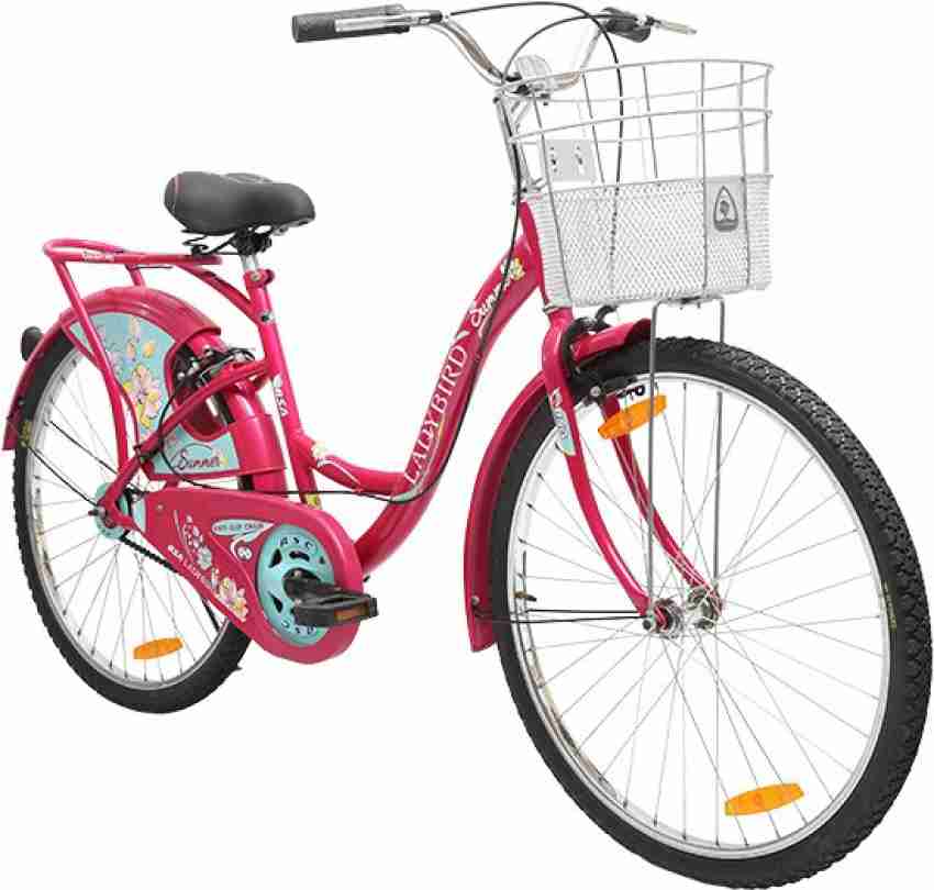 pink colour lady bird cycle