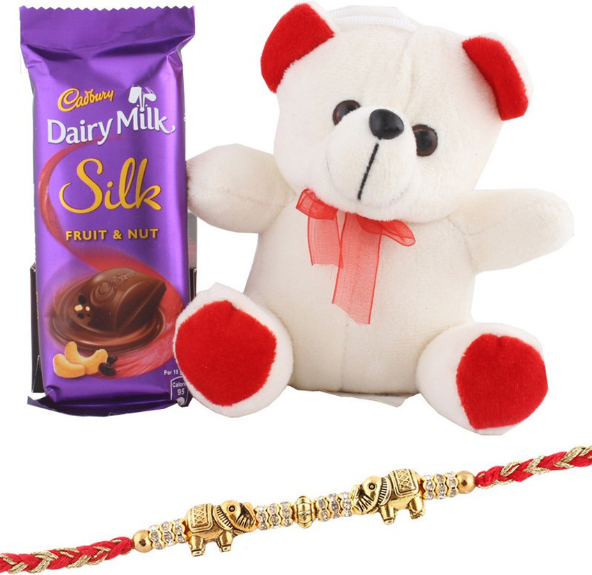 Dairy milk silk with teddy bear hot sale