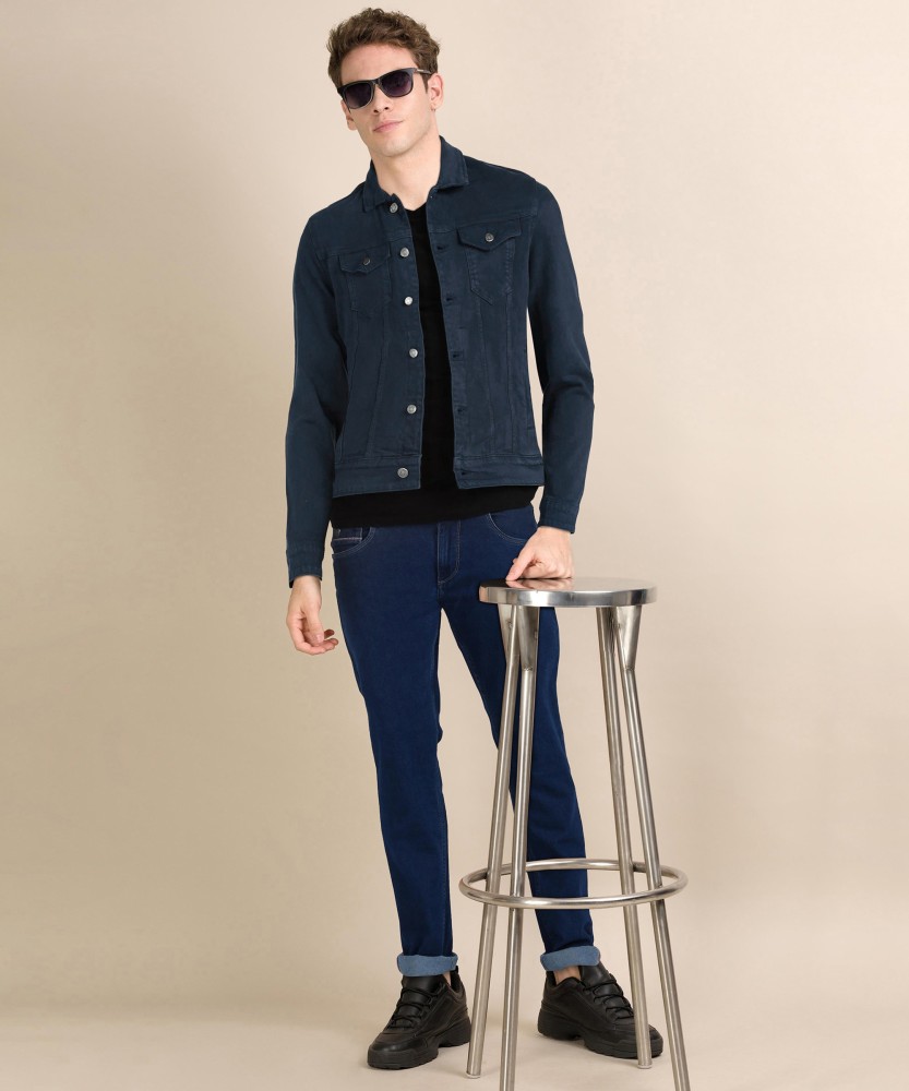 Louis Philippe Jeans Full Sleeve Solid Men Denim Jacket - Buy Louis  Philippe Jeans Full Sleeve Solid Men Denim Jacket Online at Best Prices in  India