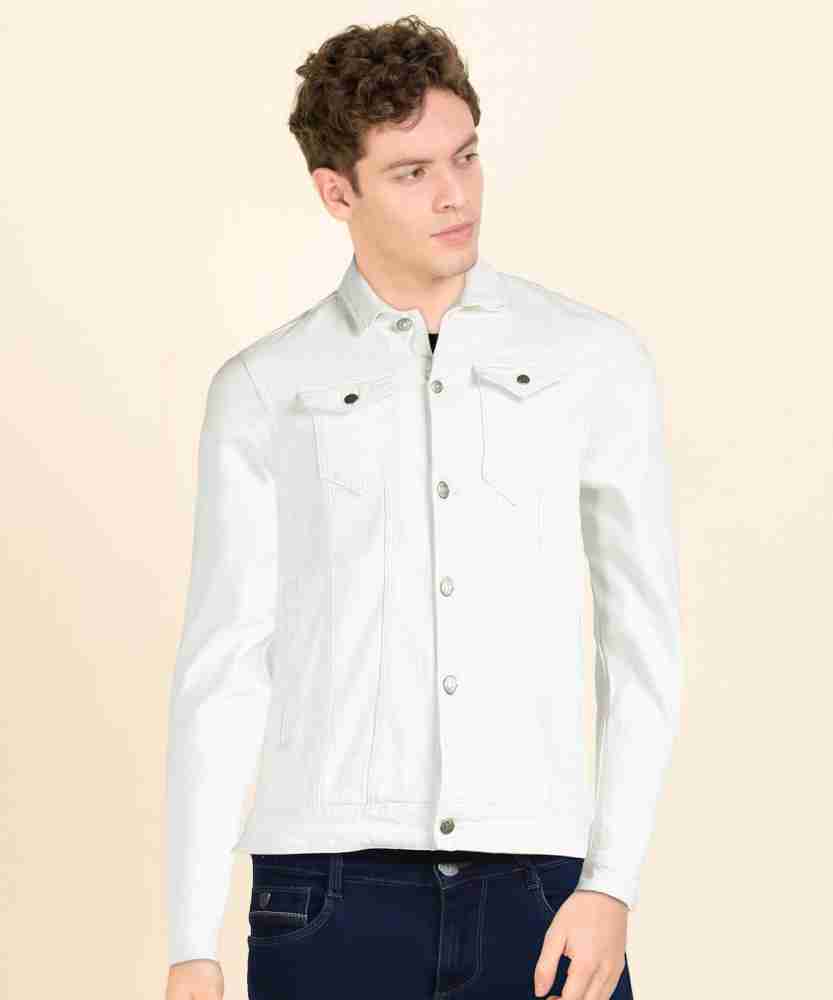 H and m white denim clearance jacket