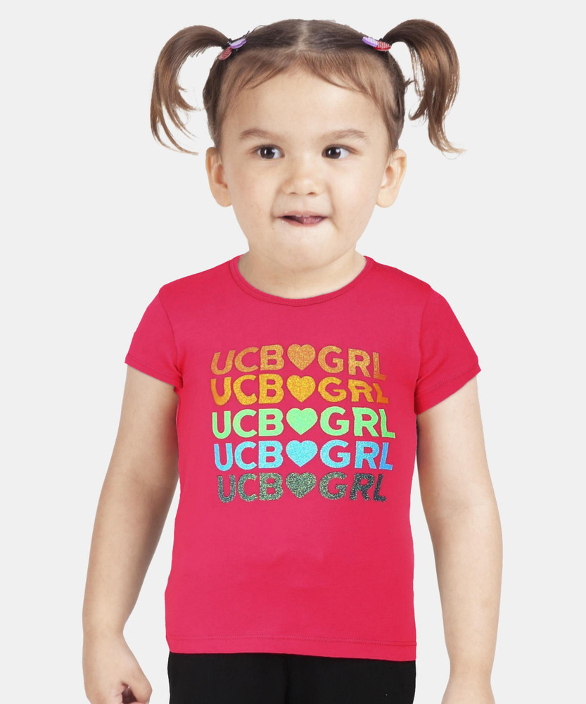 Flipkart United Colors of Benetton Girls Solid Pure Cotton T