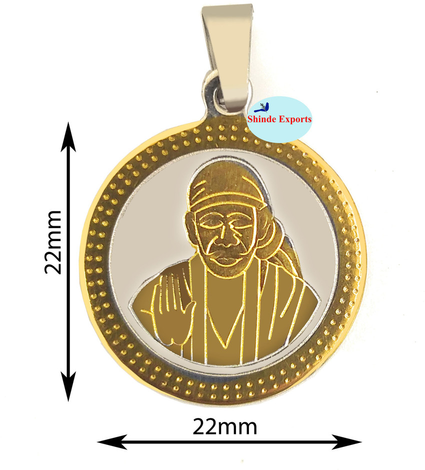 shinde exports Shirdi sai baba pendant locket for men women Brass