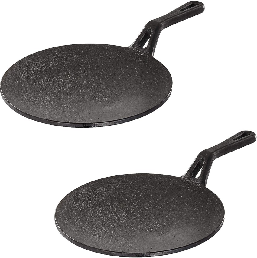  Highkind Pre-Seasoned Cast Iron Dosa Tawa with Premium