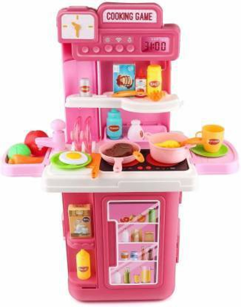 NISWA jyoti Play 4 in 1 mobile Kitchen Set Trolley For Kids Girls